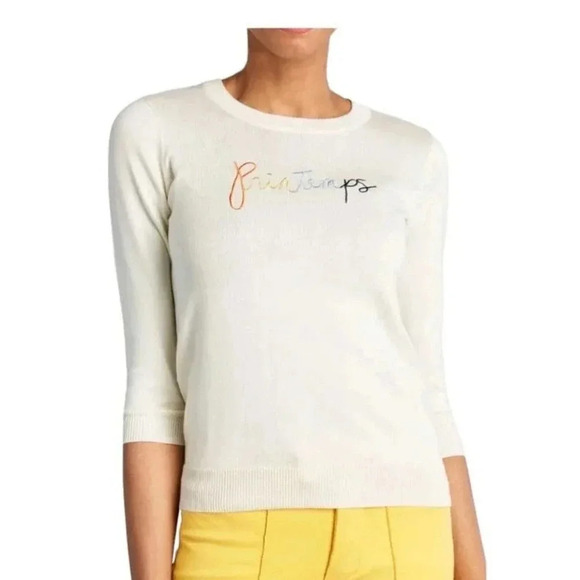 EUC ModCloth Printemps Embroidered Sweater - Spring Colorful - Picture 1 of 8